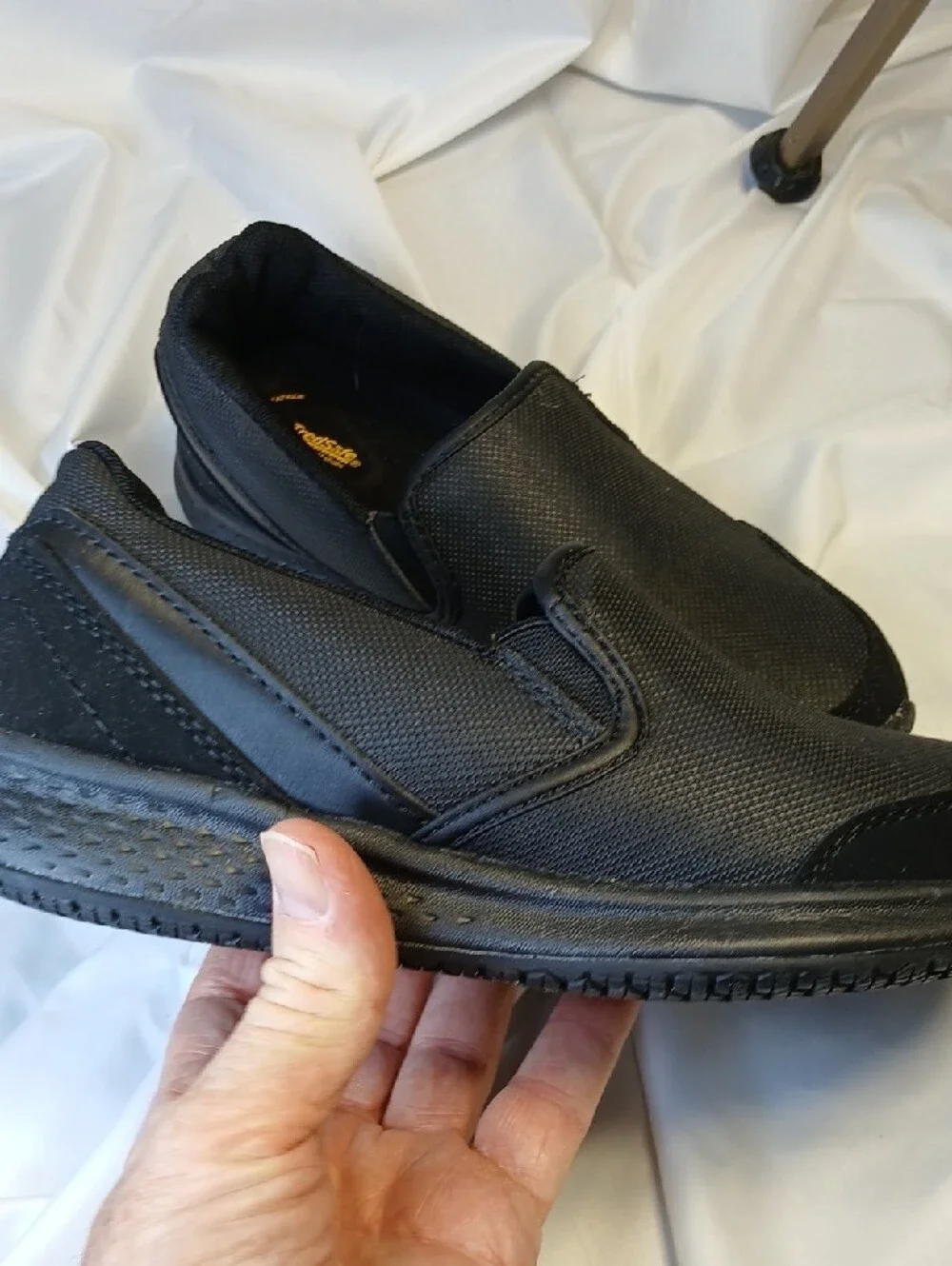 Tred Safe Women's Black Slip-On slip resistant Loafers